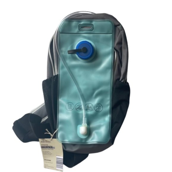 2L Hydration Backpack Gray Removable Water Bladder, Pockets Adjustable Straps - Picture 9 of 15